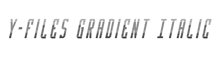 Y-Files Gradient Italic फ़ॉन्ट