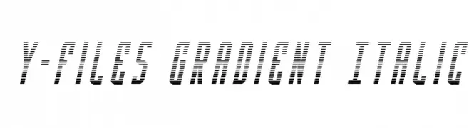 Y-Files Gradient Italic  Frei Schriftart Herunterladen
