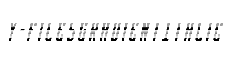Y-Files Gradient Italic  les polices de caractères gratuit tlcharger