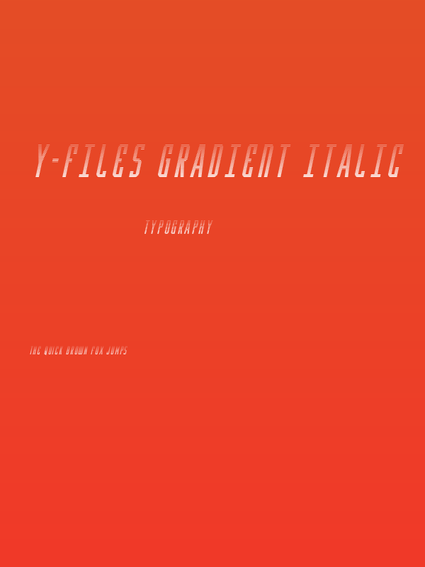 Y-Files Gradient Italic Poster
