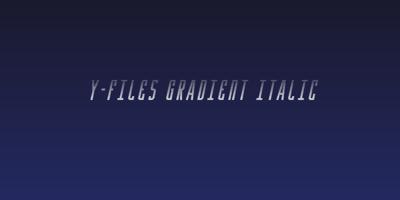 Y-Files Gradient Italic Social Header