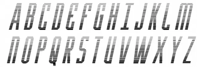 Y-Files Gradient Italic Font Litere mari