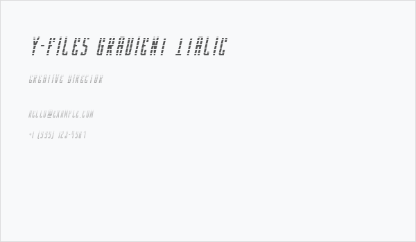 Y-Files Gradient Italic Business Card