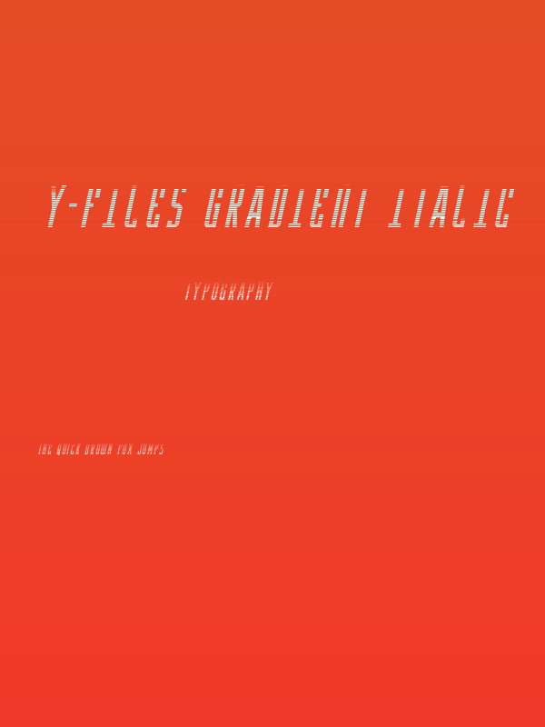 Y-Files Gradient Italic Poster