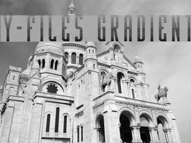 Y-Files Gradient Schriftart examples