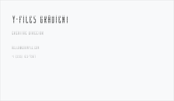 Y-Files Gradient Business Card