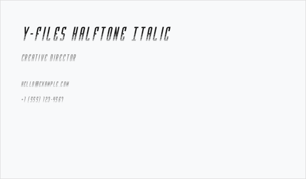 Y-Files Halftone Italic Business Card