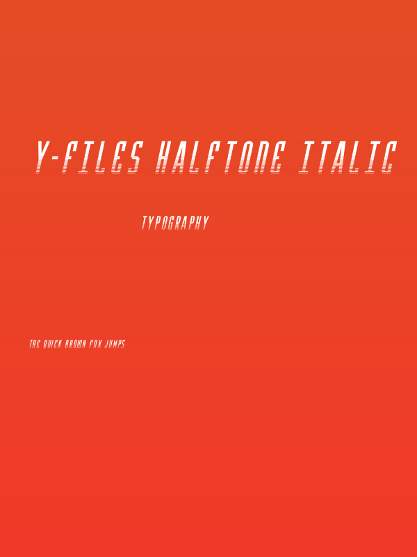 Y-Files Halftone Italic Poster
