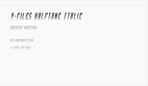 Y-Files Halftone Italic Business Card