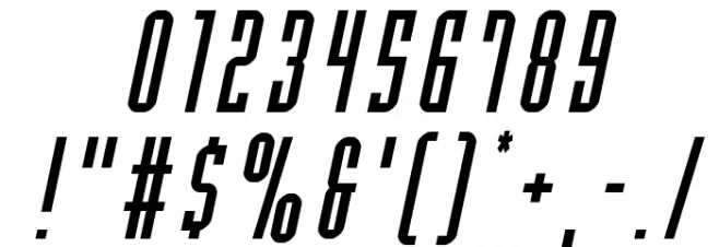 Y-Files Italic Font OTHER CHARS