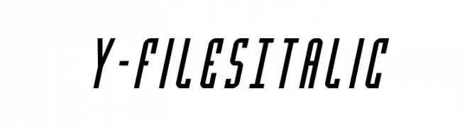 Y-Files Italic  नि: शुल्क फ़ॉन्ट्स डाउनलोड