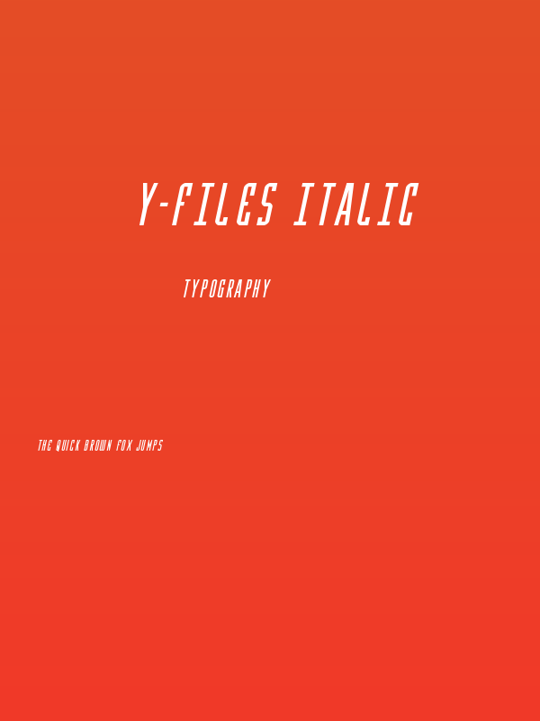 Y-Files Italic Poster
