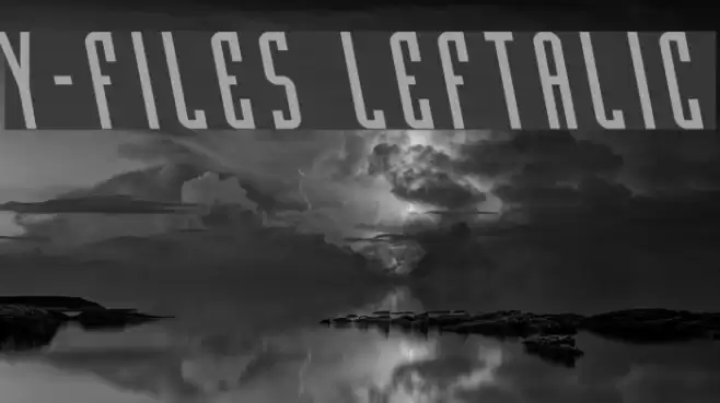 Y-Files Leftalic Font examples
