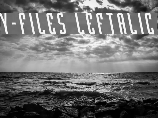 Y-Files Leftalic Font examples
