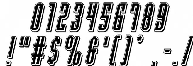 Y-Files Punch Italic Font OTHER CHARS