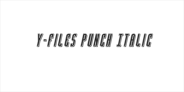 Y-Files Punch Italic Logo