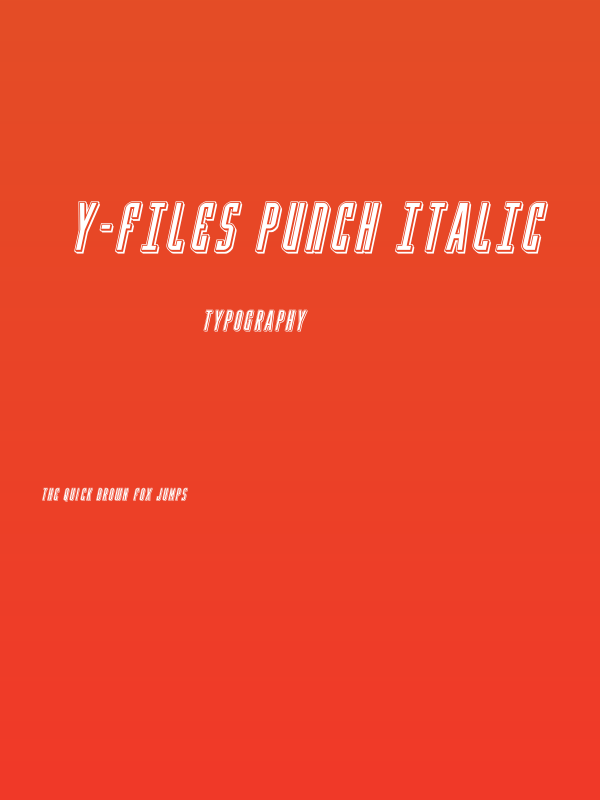 Y-Files Punch Italic Poster
