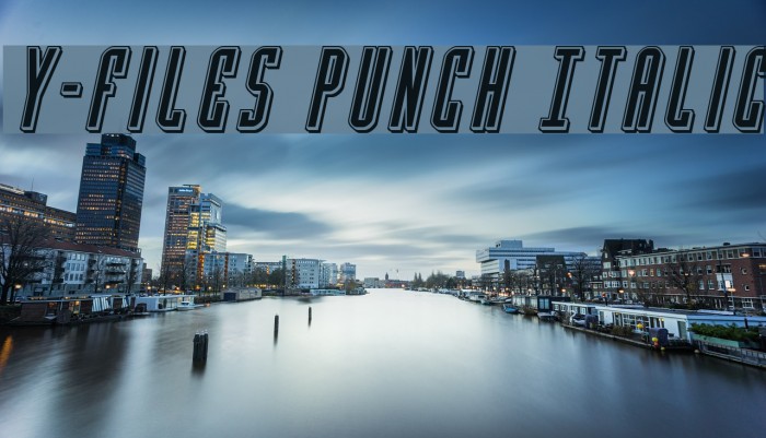 Y-Files Punch Italic Font examples