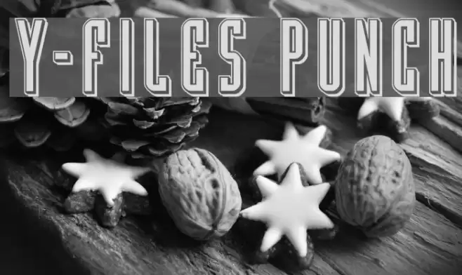 Y-Files Punch Font examples