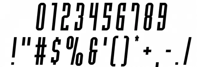 Y-Files Semi-Italic Font OTHER CHARS