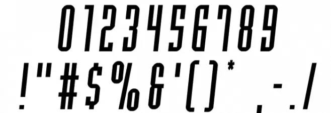 Y-Files Semi-Italic Font OTHER CHARS