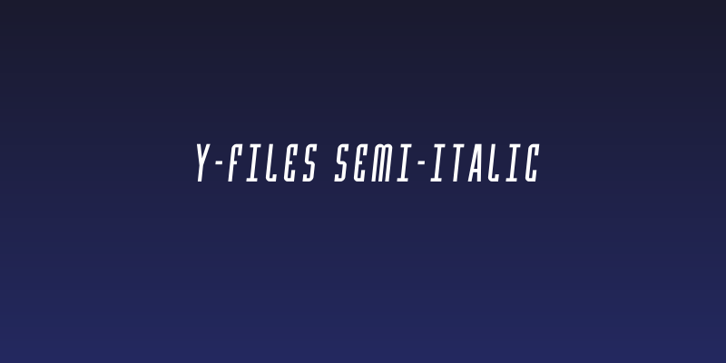 Y-Files Semi-Italic Social Header