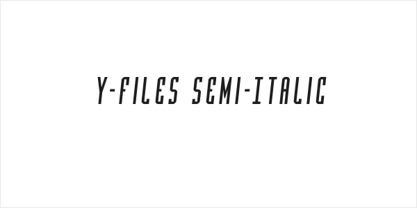 Y-Files Semi-Italic Logo