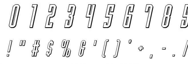 Y-Files Title 3D Italic Font OTHER CHARS