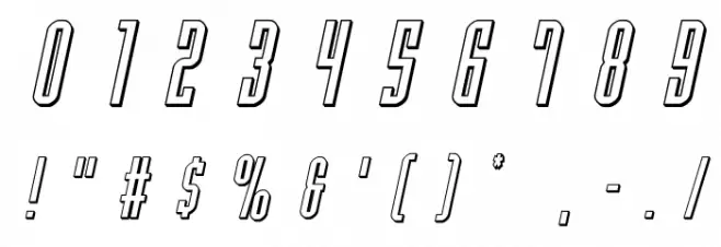 Y-Files Title 3D Italic Font OTHER CHARS