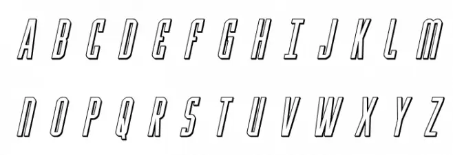 Y-Files Title 3D Italic Шрифта ВЕРХНИЙ