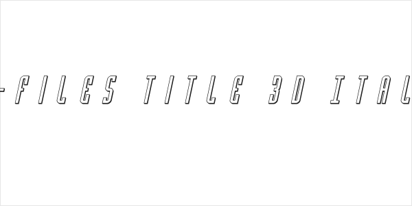 Y-Files Title 3D Italic Logo