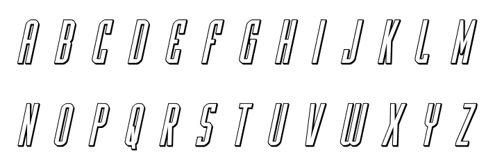 Y-Files Title 3D Italic Font LOWERCASE