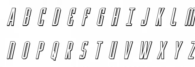 Y-Files Title 3D Italic خط أحرف كبيرة