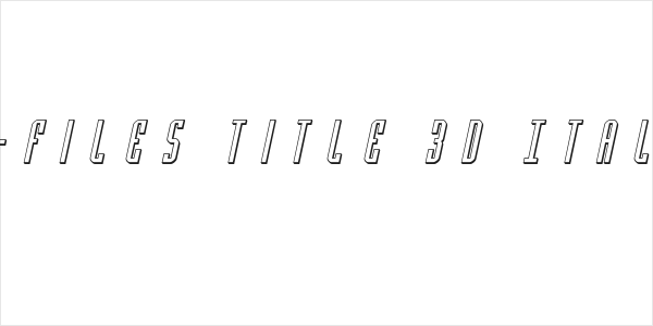 Y-Files Title 3D Italic Logo