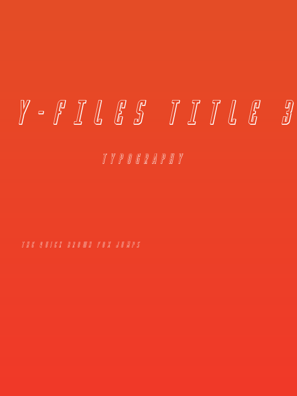 Y-Files Title 3D Italic Poster