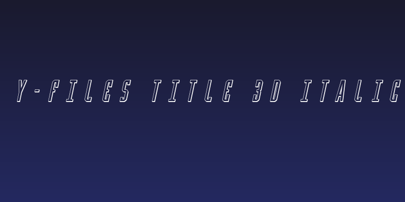 Y-Files Title 3D Italic Social Header
