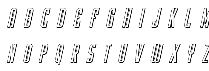 Y-Files Title 3D Italic Font LOWERCASE