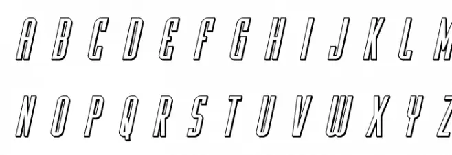 Y-Files Title 3D Italic Font LOWERCASE