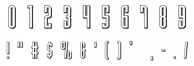 Y-Files Title 3D Font OTHER CHARS