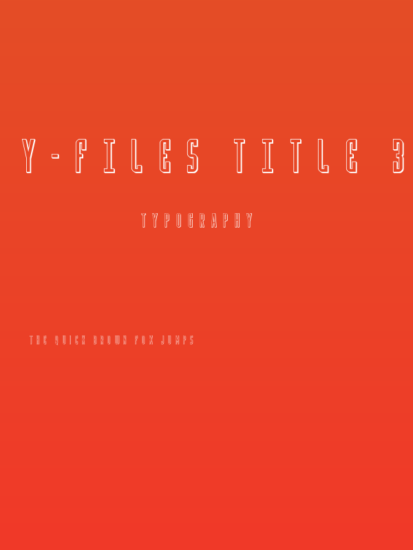 Y-Files Title 3D Poster