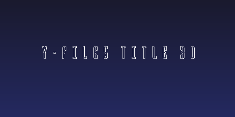 Y-Files Title 3D Social Header
