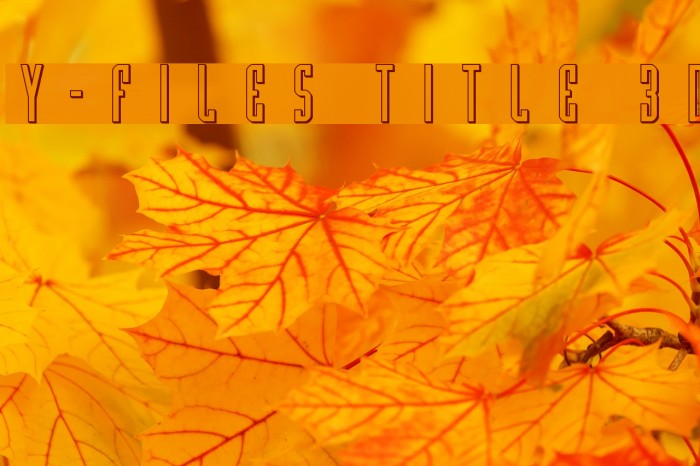 Y-Files Title 3D Font examples