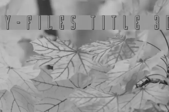 Y-Files Title 3D फ़ॉन्ट examples