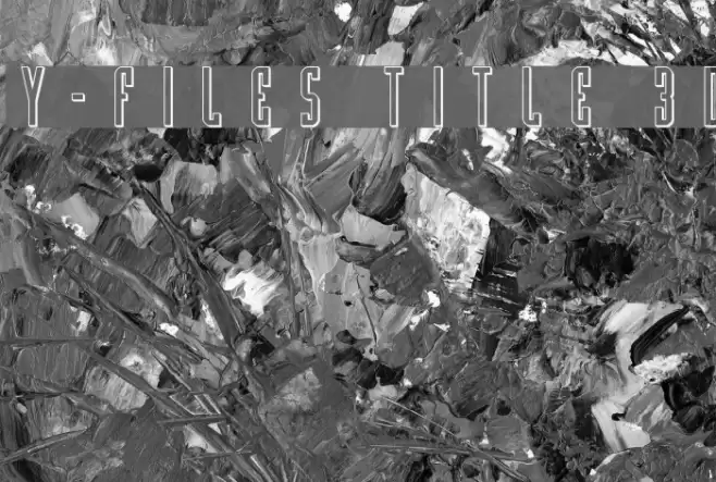 Y-Files Title 3D फ़ॉन्ट examples