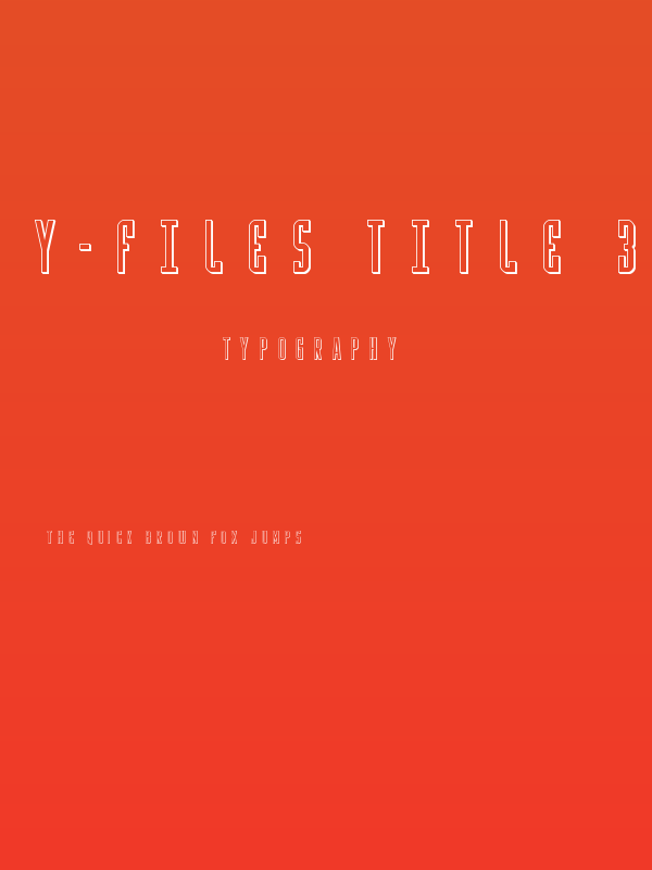 Y-Files Title 3D Poster