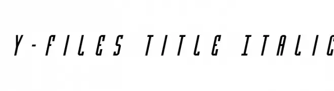 Y-Files Title Italic  フリーフォントのダウンロード