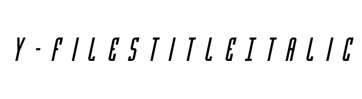Y-Files Title Italic  免费字体下载