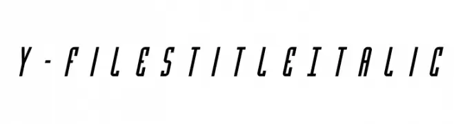 Y-Files Title Italic  नि: शुल्क फ़ॉन्ट्स डाउनलोड