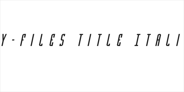 Y-Files Title Italic Logo