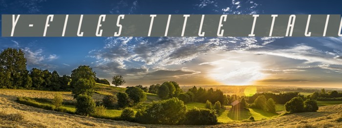 Y-Files Title Italic Font examples